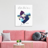 心形カスタム写真及び文字 キャンバスプリント (インサイチュ (リビング))