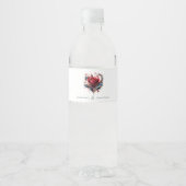 心形モダンバラ結婚の –  ペットボトルラベル (正面)