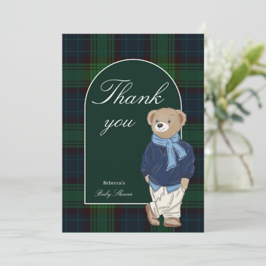 心待ちクラシックプライド赤ちゃんシャワー サンキューカード (スタンド正面)