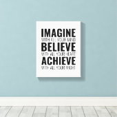 心想像の壁のアやる気を起こさせるート キャンバスプリント (インサイチュ (ウッドフロア))