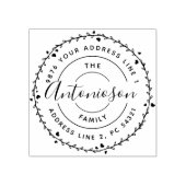 心意気な家族の名前差出人住所 ラバースタンプ (インプリント)