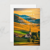 心感謝してい底からの感謝の気持ち サンキューカード (正面/裏面)