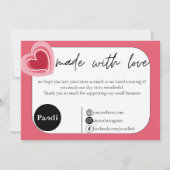 心感謝してい底的な愛 サンキューカード (裏面)