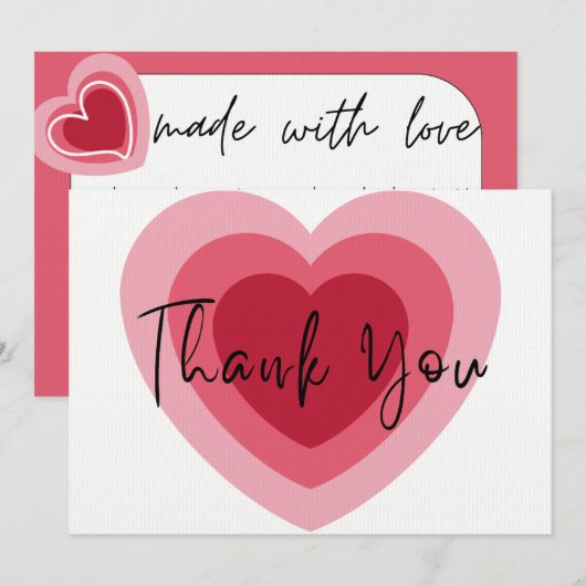 心感謝してい底的な愛 サンキューカード (正面/裏面)