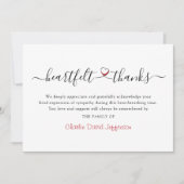 心感謝してい葬悔やみや弔慰 サンキューカード (正面)