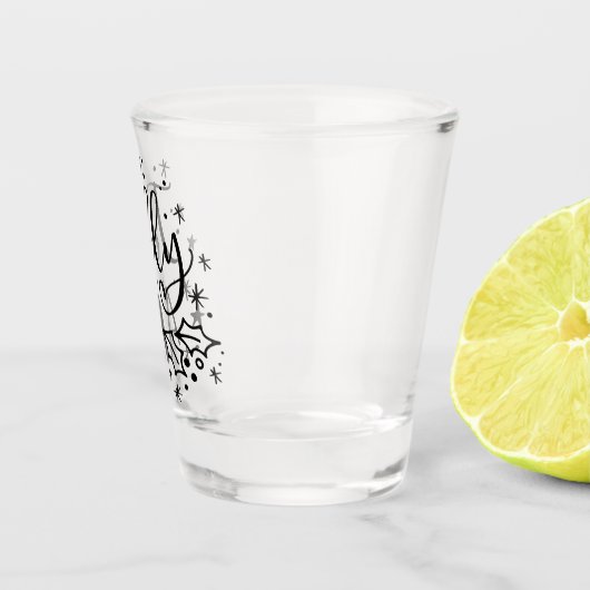 心房細動すてき量 |おもしろいのクリスマスの飲み物 ショットグラス (右)