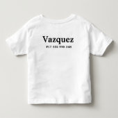 心房細動プリンセス トドラーTシャツ (裏面)