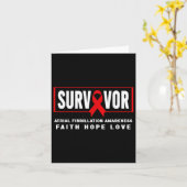 心房細動生存者 – 心房細動 カード (黄色い花)