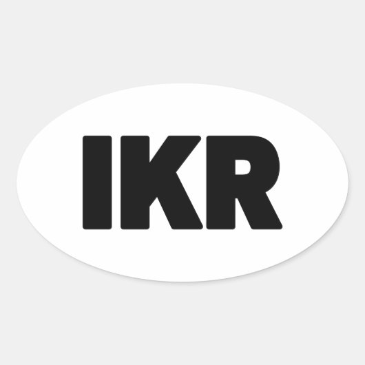 心房細動 |文字スラング 楕円形シール (正面)