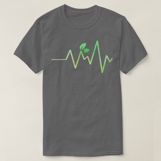 心拍おもしろいビーガン行動ベジタリアンライフスタイル Tシャツ (デザイン正面)