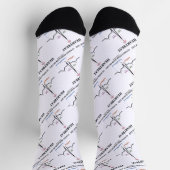 心拍の主要な指標の生命ECG/EKGユーモア ソックス (上部)