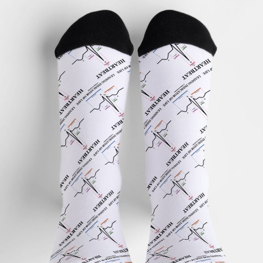 心拍の主要な指標の生命ECG/EKGユーモア ソックス (上部)