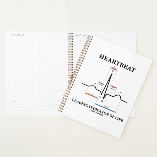 心拍の主要な指標の生命ECG/EKGユーモア プランナー手帳 (ディスプレー)