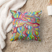 心拍の抽象的な枕 クッション (ブランケット)