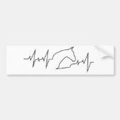 心拍の馬頭部 バンパーステッカー (正面)