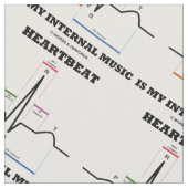 心拍は私の内部の音楽EKG洞リズムである ファブリック (クローズアップ)