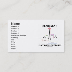 心拍は私のModus Operandi (ECG / EKG) 名刺