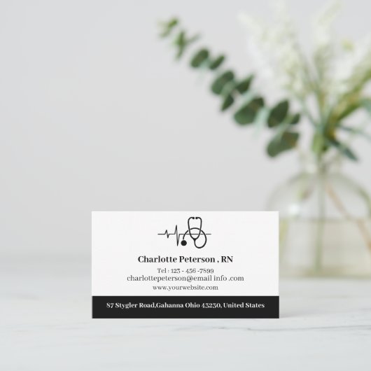 心拍ナース医 名刺 (スタンド正面)