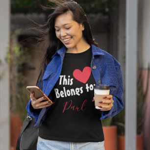 心拍パーソナライズされた:彼女のための特別な贈り物 Tシャツ