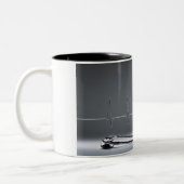 心拍付きカフェイン：聴診器マグカップ ツートーンマグカップ (左)