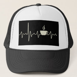 心拍付きコーヒージュンキーエスプレッソデザイン キャップ