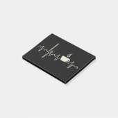 心拍付きコーヒージュンキーエスプレッソデザイン ポストイット (アングル)