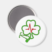 心拍付きシャムロック聴診器 マグネット (正面/裏面)