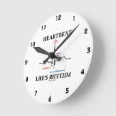心拍寿命リズム心電図心電図心電図心電図 ラウンド壁時計 (傾斜)