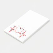 心拍心電図波 ポストイット (アングル)