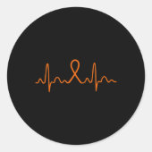 心拍性白血病がん白血病支援ギフト ラウンドシール (正面)