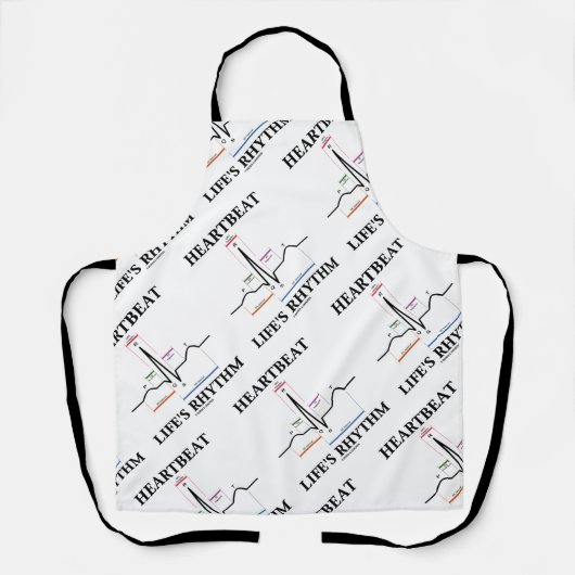 心拍生命リズム心電図 エプロン (正面)