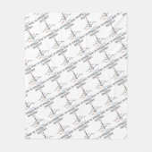 心拍私の内部音楽ECG EKG湾曲のリズム フリースブランケット (正面)