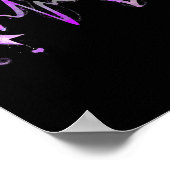 心拍紫色のリボン膵臓がんの発生 ポスター (角)