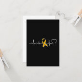 心拍金ゴールドリボン小児がん カード (正面/裏面インサイチュ)