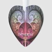 心拍、抽象芸術超現実的ファンタジーフラクタル文字 オーナメント (正面)