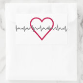 心拍 長方形シール (バッグ)