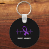 心拍ECGデザインてんかん認識度 キーホルダー (正面)