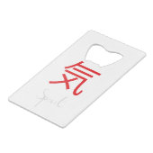 心日本のの漢字の記号 クレジットカード栓抜き (正面アングル)