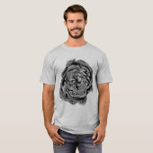 心曲げ光学錯覚催眠幾何学 Tシャツ (正面フル)