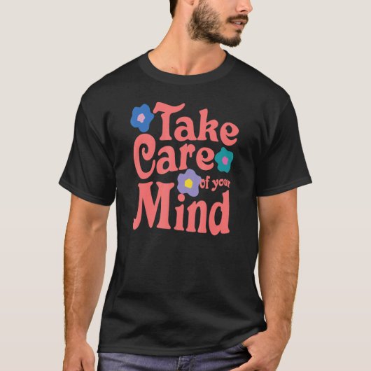 心気に引用文の健康前向き状態 Tシャツ (正面)