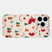 心温まるクリスマスパターン iPhoneケース (裏面横)