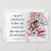 心温まるクリスマス引用文フォトオーバーレイ シーズンカード (正面)