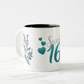 「心温まるサイプス：バレンタインのコーヒーマグ」 ツートーンマグカップ (正面左)