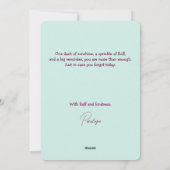 心温まるハイランドカーフフラットグリーティングカード シーズンカード (裏面)