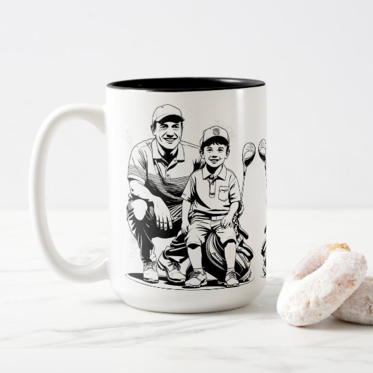 心温まるパパ&ソンゴルフモーメントオンファーザーズ ツートーンマグカップ (ドーナツ)