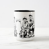 心温まるパパ&ソンゴルフモーメントオンファーザーズ ツートーンマグカップ (中央)