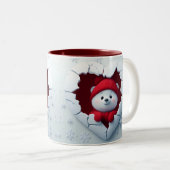 心温まるホリデーベアーマグ ツートーンマグカップ (正面右)