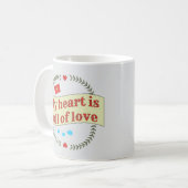 心温まるメッセージデザイン コーヒーマグカップ (正面左)