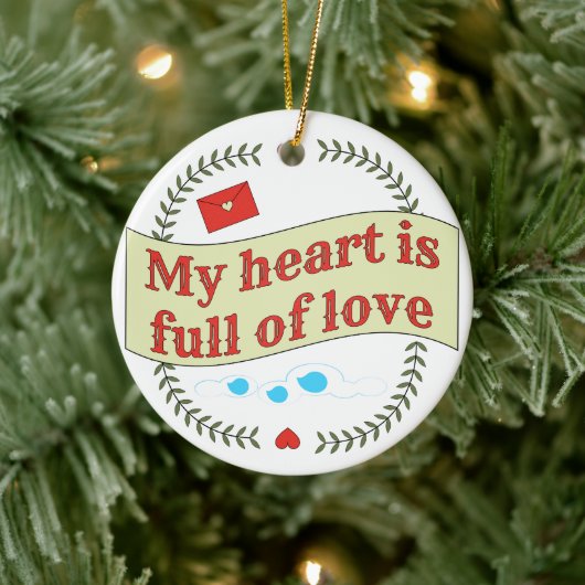心温まるメッセージデザイン セラミックオーナメント (ツリー)
