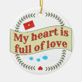 心温まるメッセージデザイン セラミックオーナメント (正面)